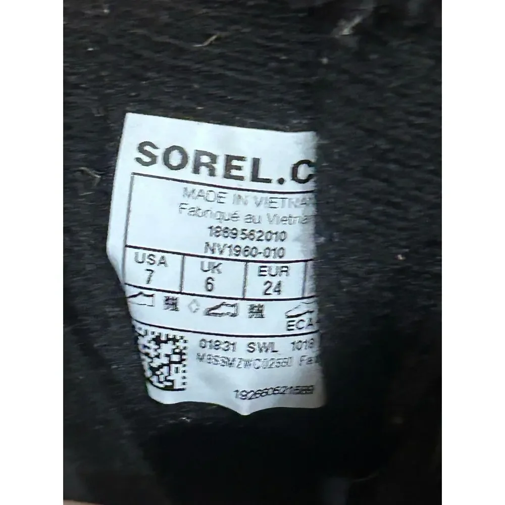 Sorel Kids Snow Commander Polar Bear Winter Boots Black Toddler Sz 7 Waterproof